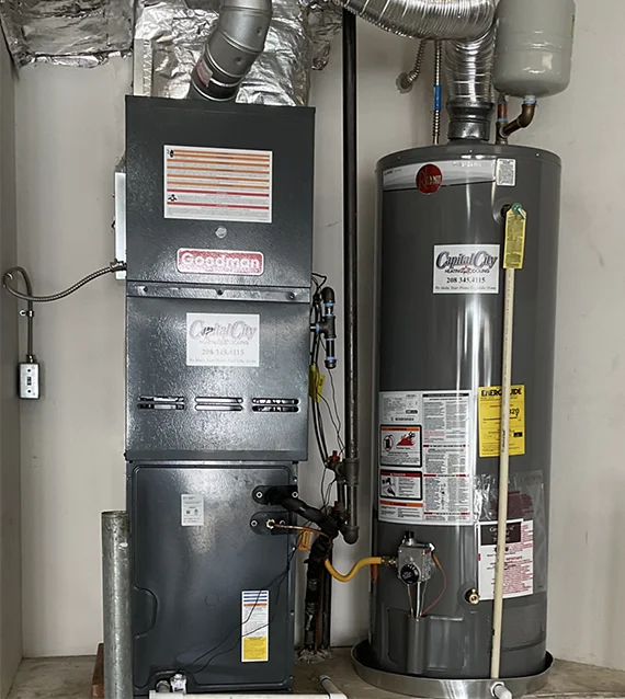 Goodman furnace and water heater installation by capital city heating and air
