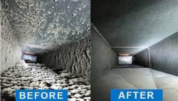 Before and after Duct Cleaning