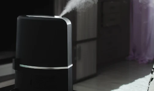 a humidifier in a room
